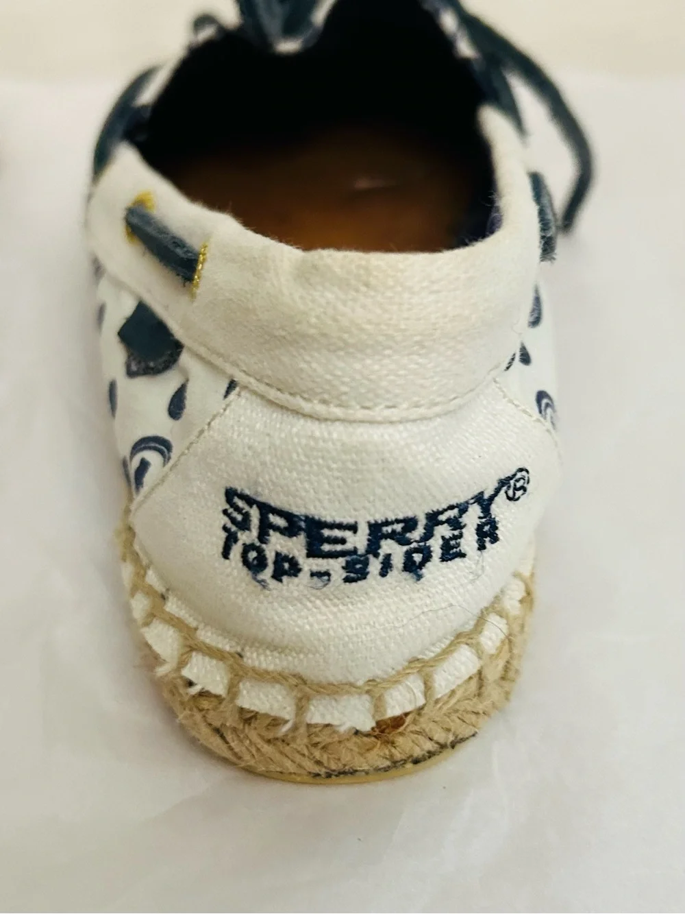 Sperry Women's Anchor & Polka Dot Espadrilles -‎ White & Navy